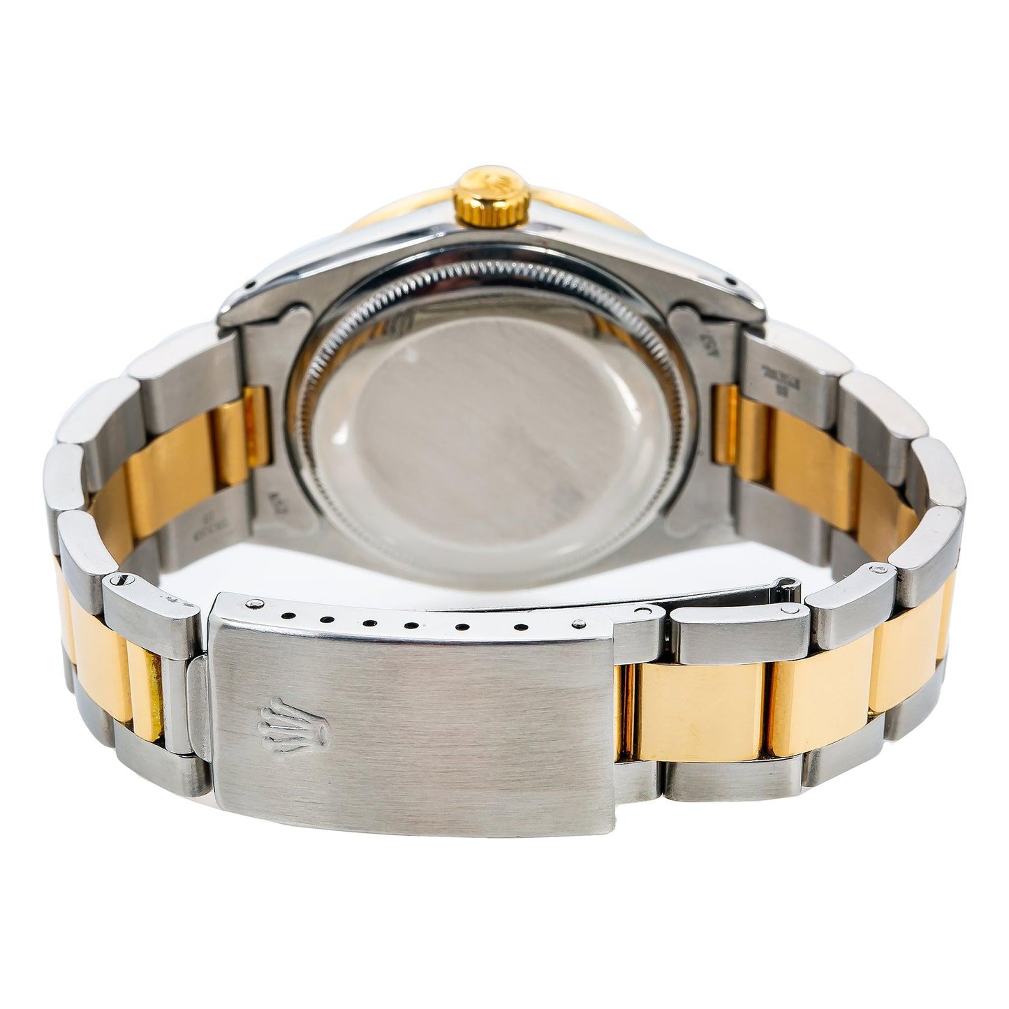 Rolex Oyster Perpetual Datejust 1505 34MM Black Diamond Dial With Stainless Steel Bracelet