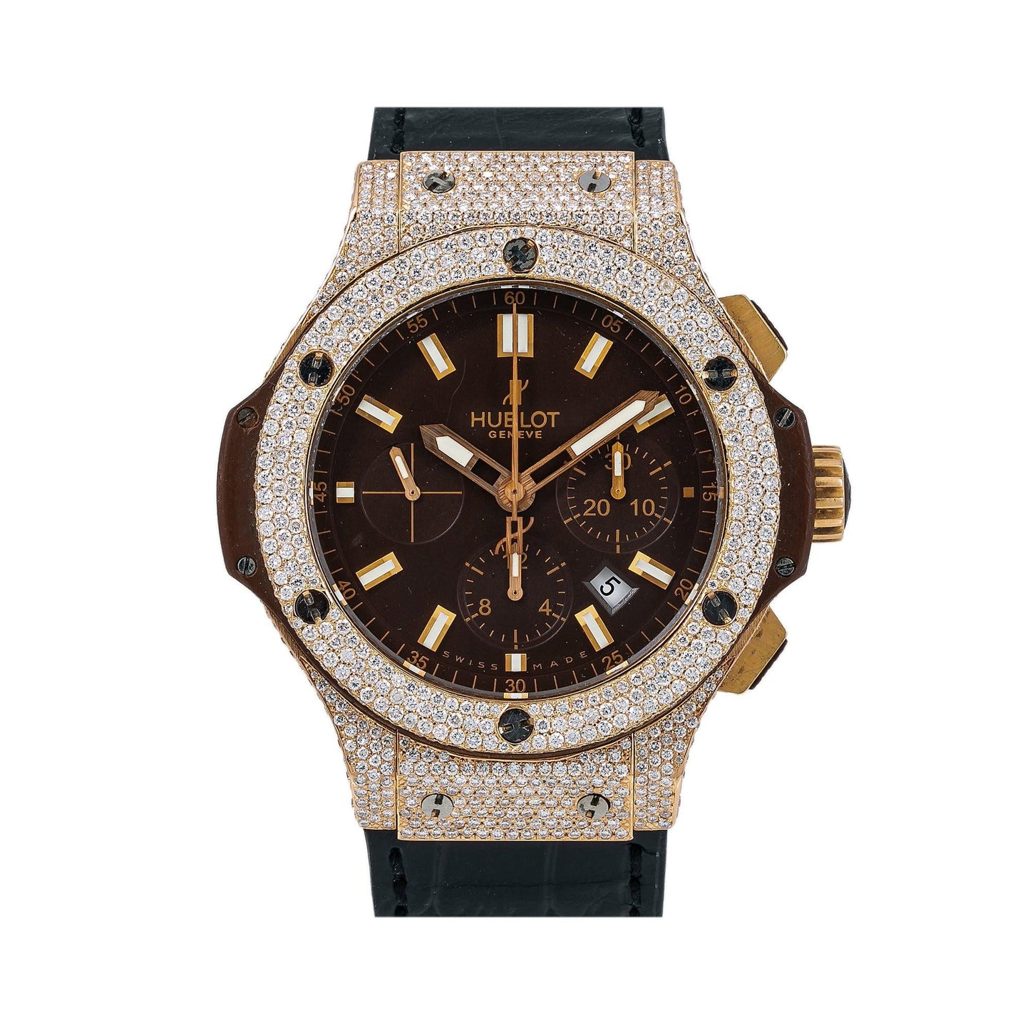 Hublot Big Bang 341.PX.130.RX 41MM Brown Chrono Dial With 9.75 CT Diamonds