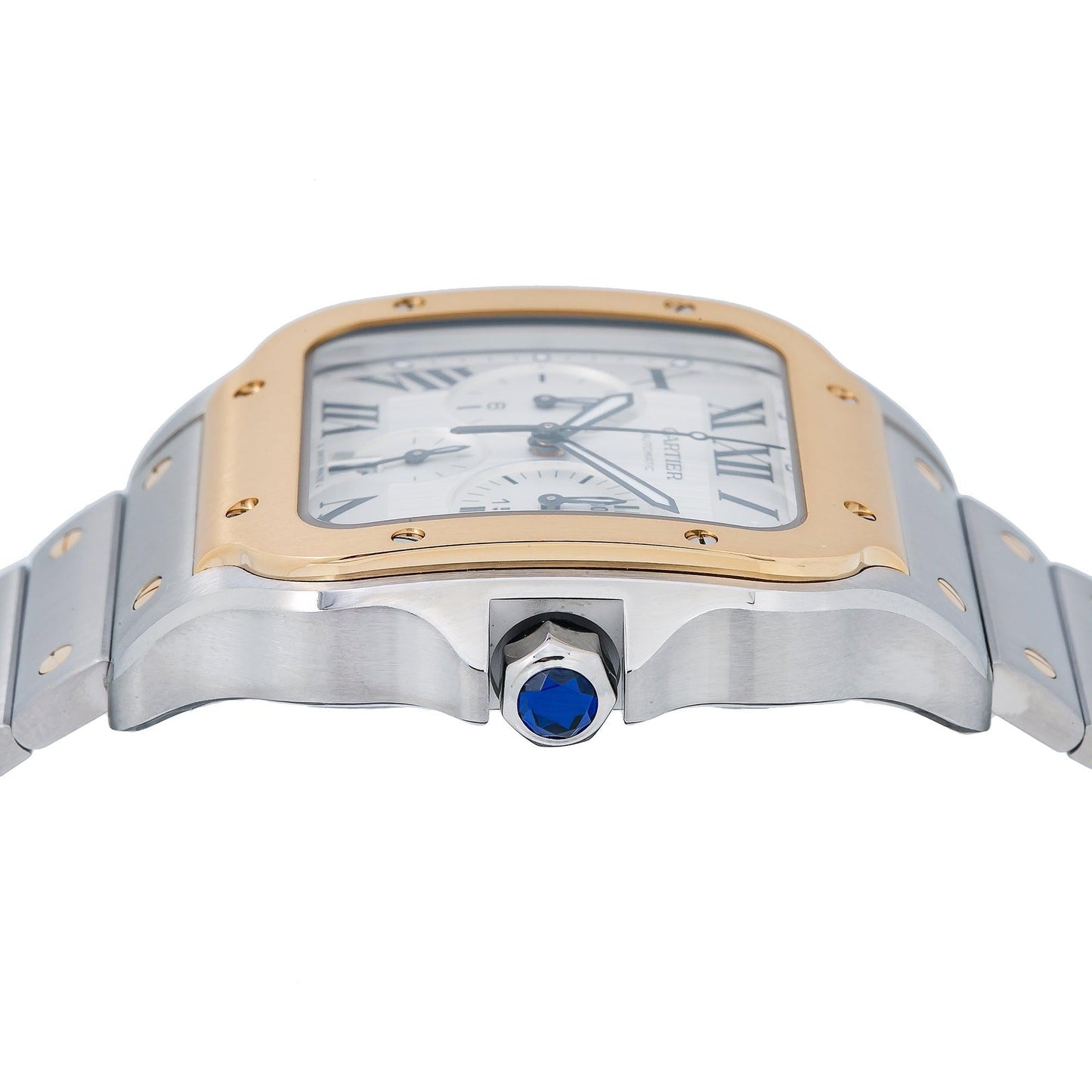 Cartier Santos W2SA0008 43MM White Dial With Two Tone Bracelet
