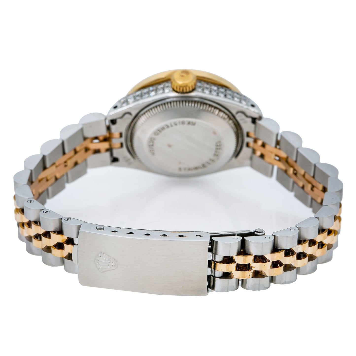 Rolex Lady-Datejust 6917 26MM Silver Diamond Dial With Two Tone Bracelet