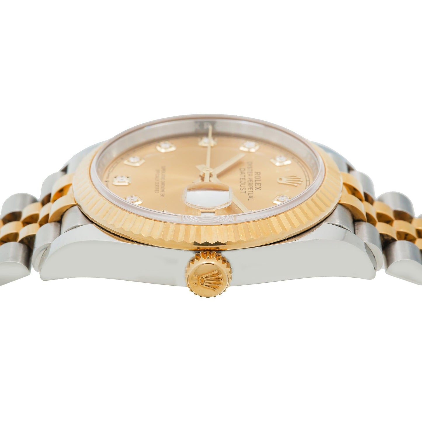 Rolex Datejust 126233 36MM Champagne Diamond Dial With Two Tone Bracelet