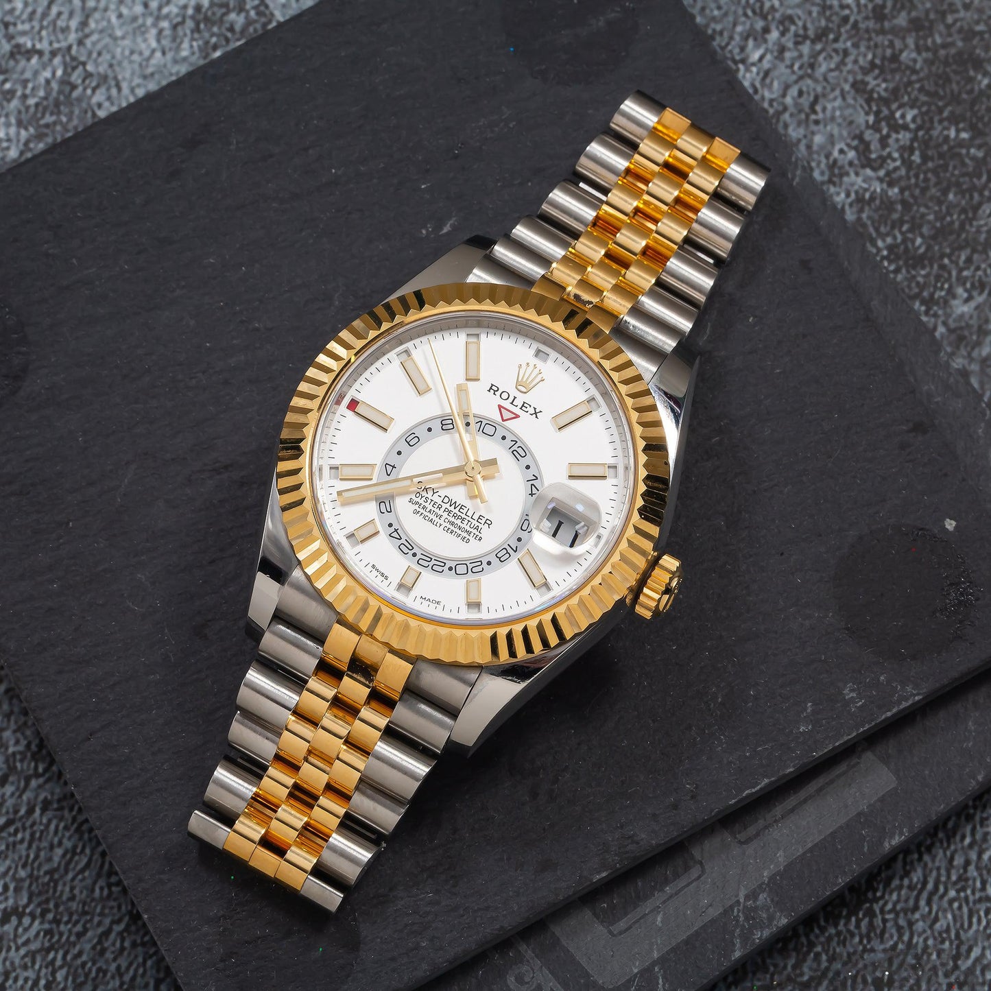 Rolex Sky-Dweller 326933 42MM White Dial With Two Tone Jubilee Bracelet