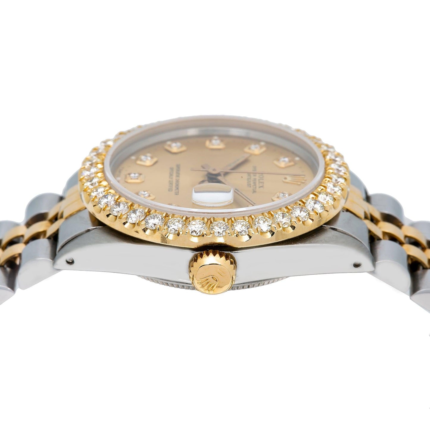 Rolex Oyster Perpetual DateJust 31MM Champagne Diamond Dial With Two Tone Bracelet
