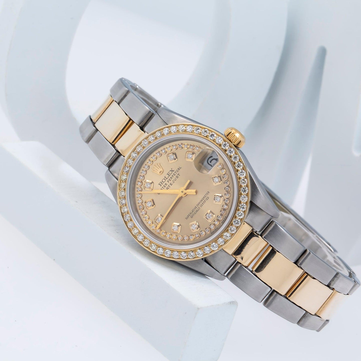 Rolex Datejust 68240 31MM Champagne Diamond Dial With Two-Tone Bracelet