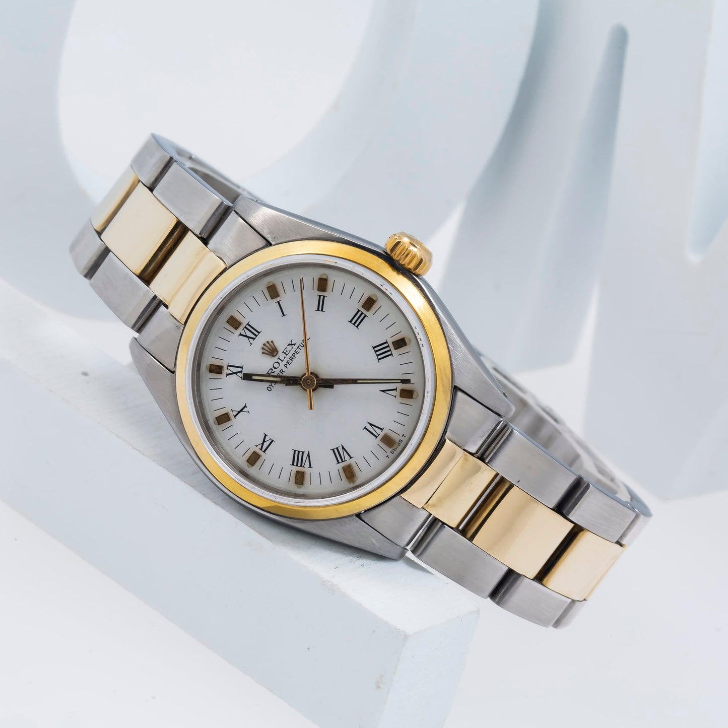 Rolex Oyster Perpetual 6748 31MM White Dial With Two-Tone Oyster Bracelet