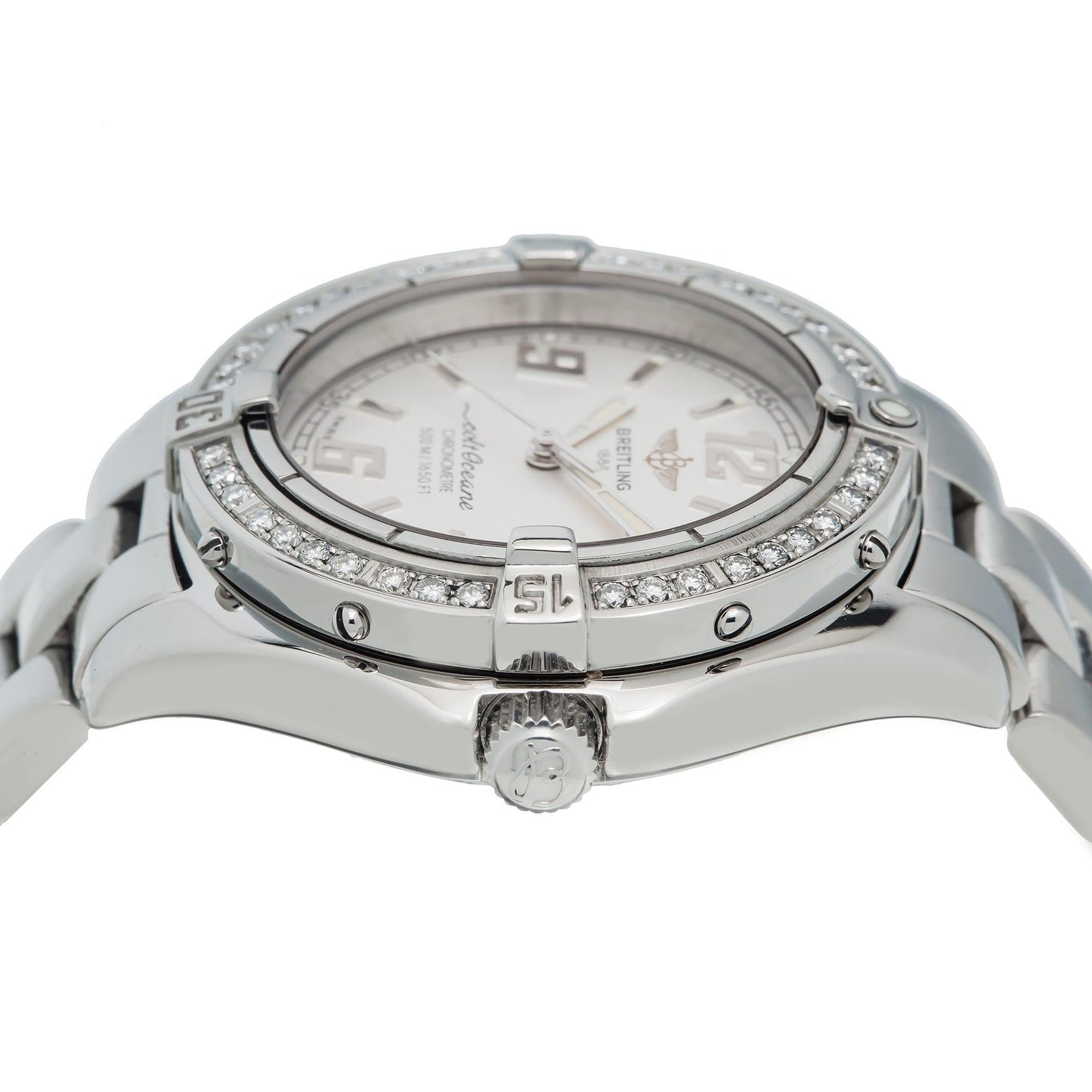 Breitling Colt Oceane A57350 32MM Silver Dial With Diamond Bezel