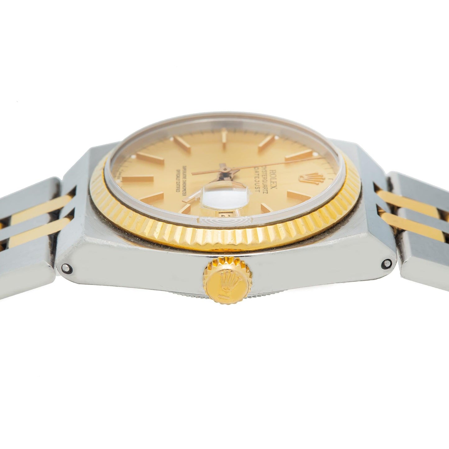 Rolex Oysterquartz Datejust 17013 36MM Champagne Dial With Two Tone Jubilee Bracelet