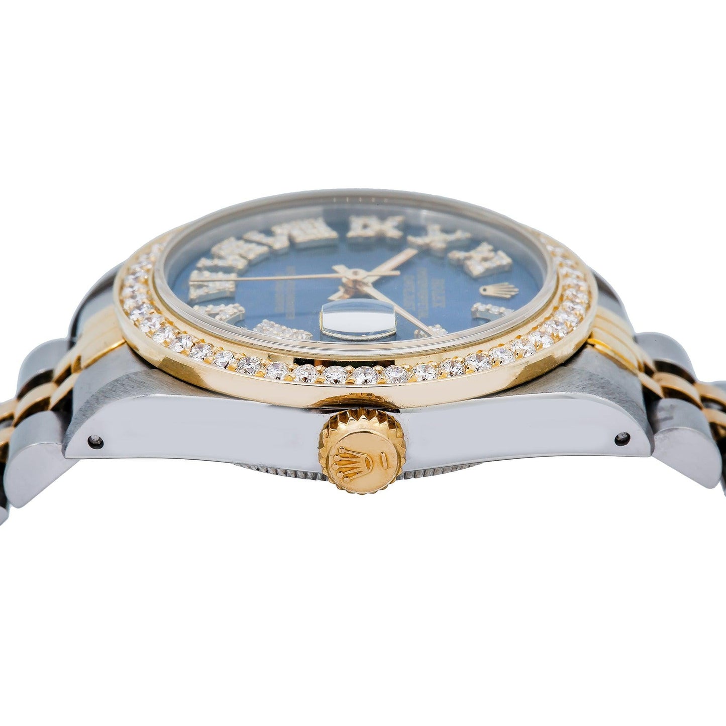 Rolex Lady-Datejust 68273 31MM Blue Diamond Dial With Two Tone Jubilee Bracelet