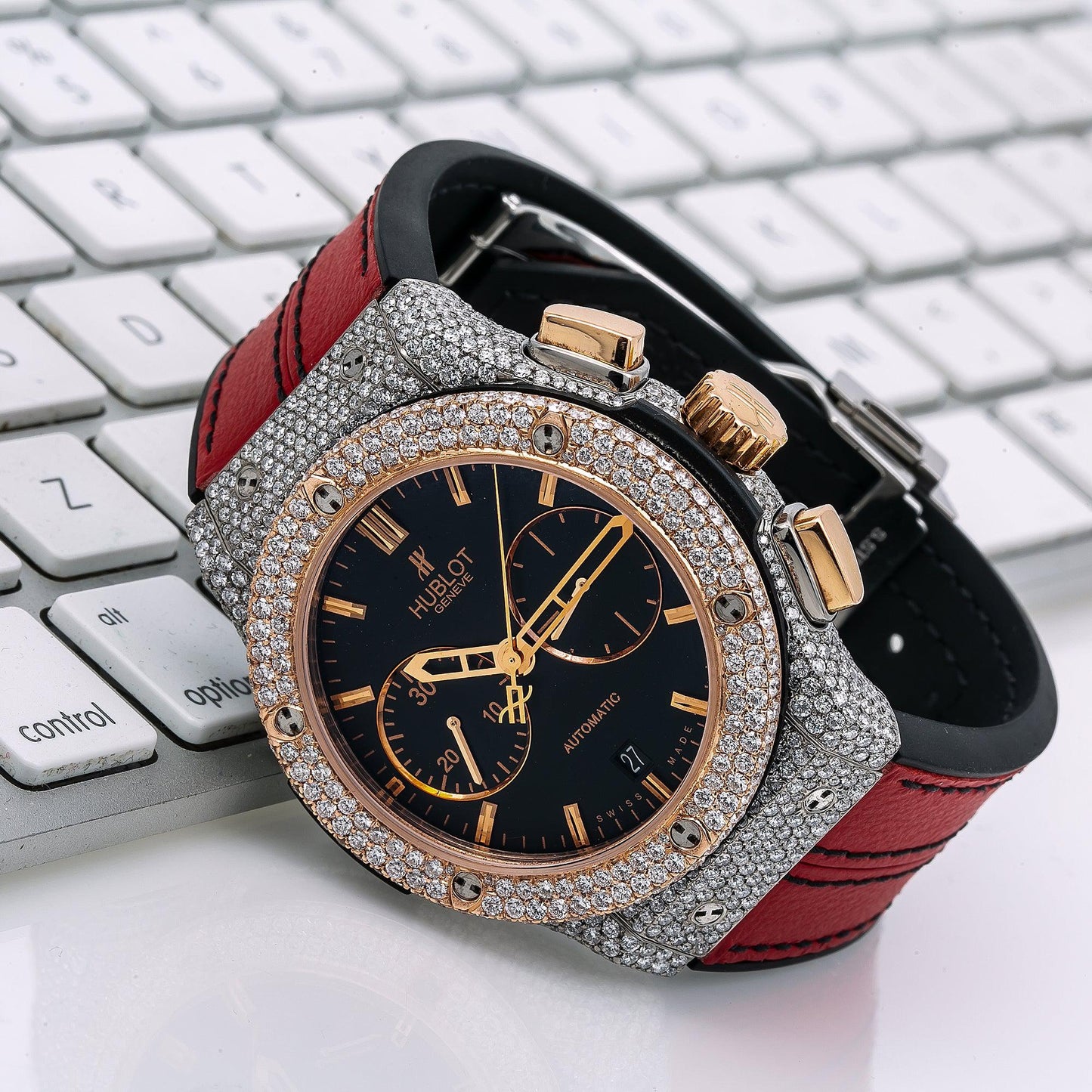 Hublot Classic Fusion Chronograph 521.NO.1181.LR 45MM Black Dial With Rubber Bracelet