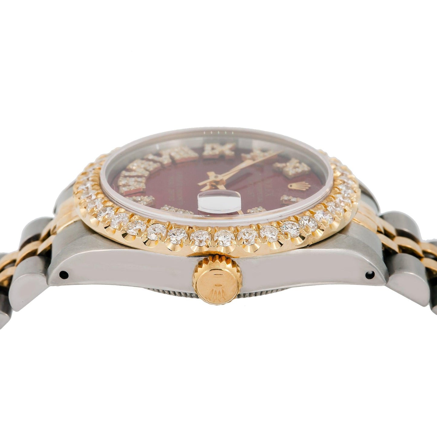 Rolex Lady-Datejust 68273 31MM Red Diamond Dial With Two Tone Bracelet
