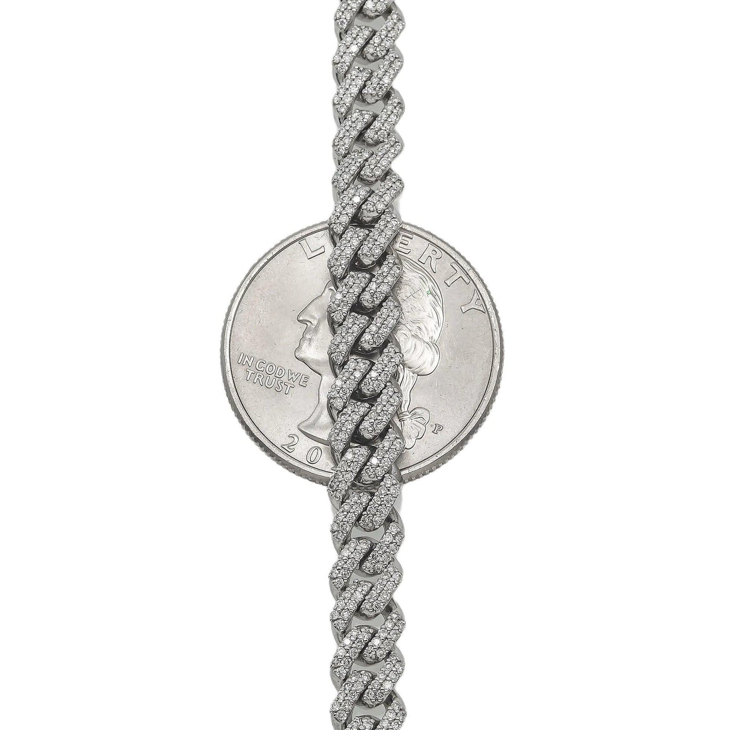 14K GOLD DIAMOND 20"/6MM CUBAN LINK CHAIN 8.10 CT