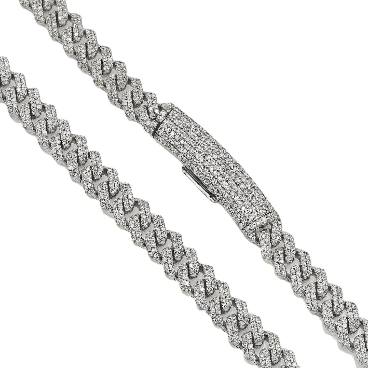 14K GOLD DIAMOND 20"/6MM CUBAN LINK CHAIN 8.10 CT