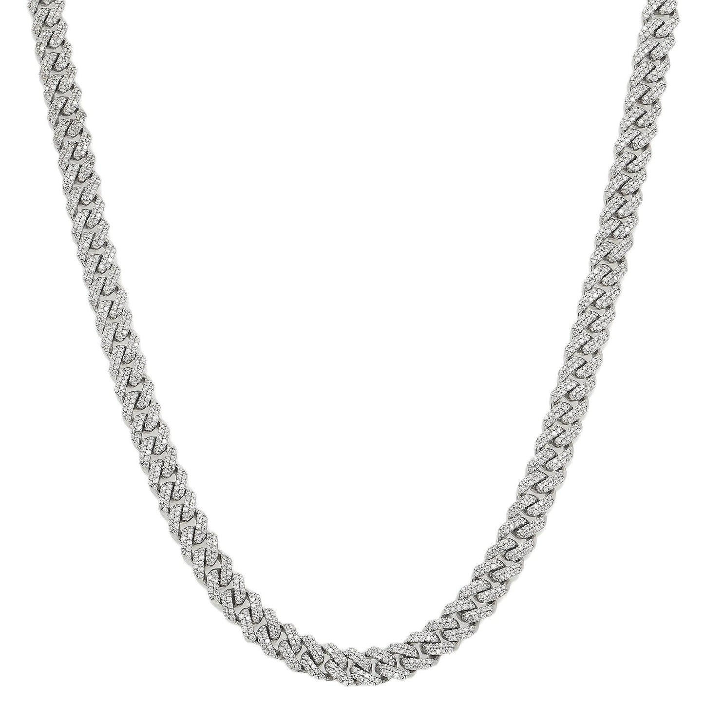 14K GOLD DIAMOND 20"/6MM CUBAN LINK CHAIN 8.10 CT