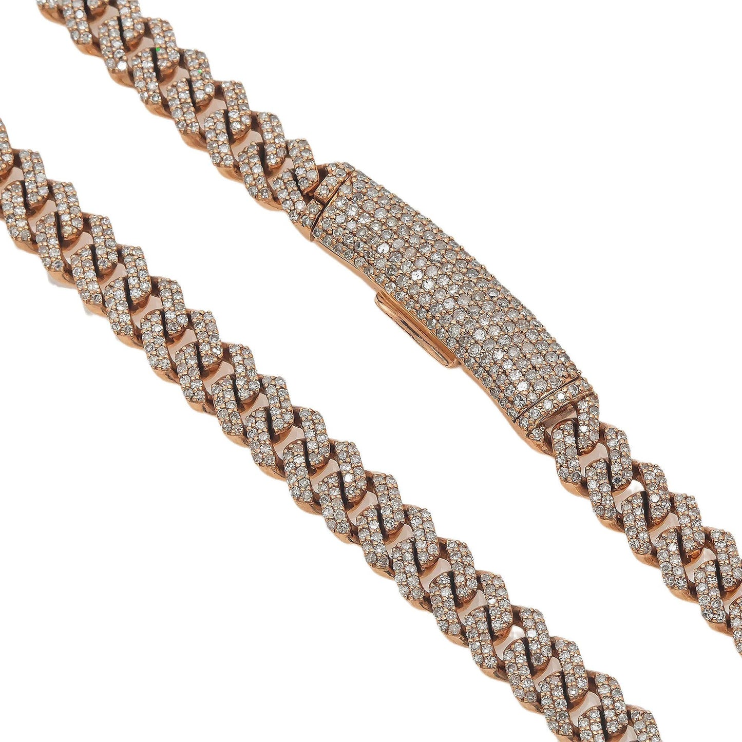 14K GOLD DIAMOND 20"/6MM CUBAN LINK CHAIN 8.10 CT