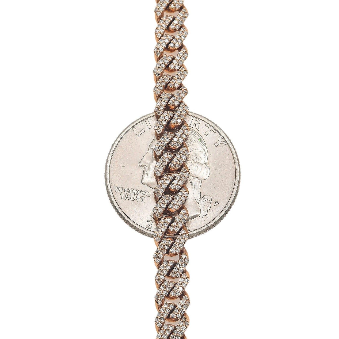 14K GOLD DIAMOND 20"/6MM CUBAN LINK CHAIN 8.10 CT