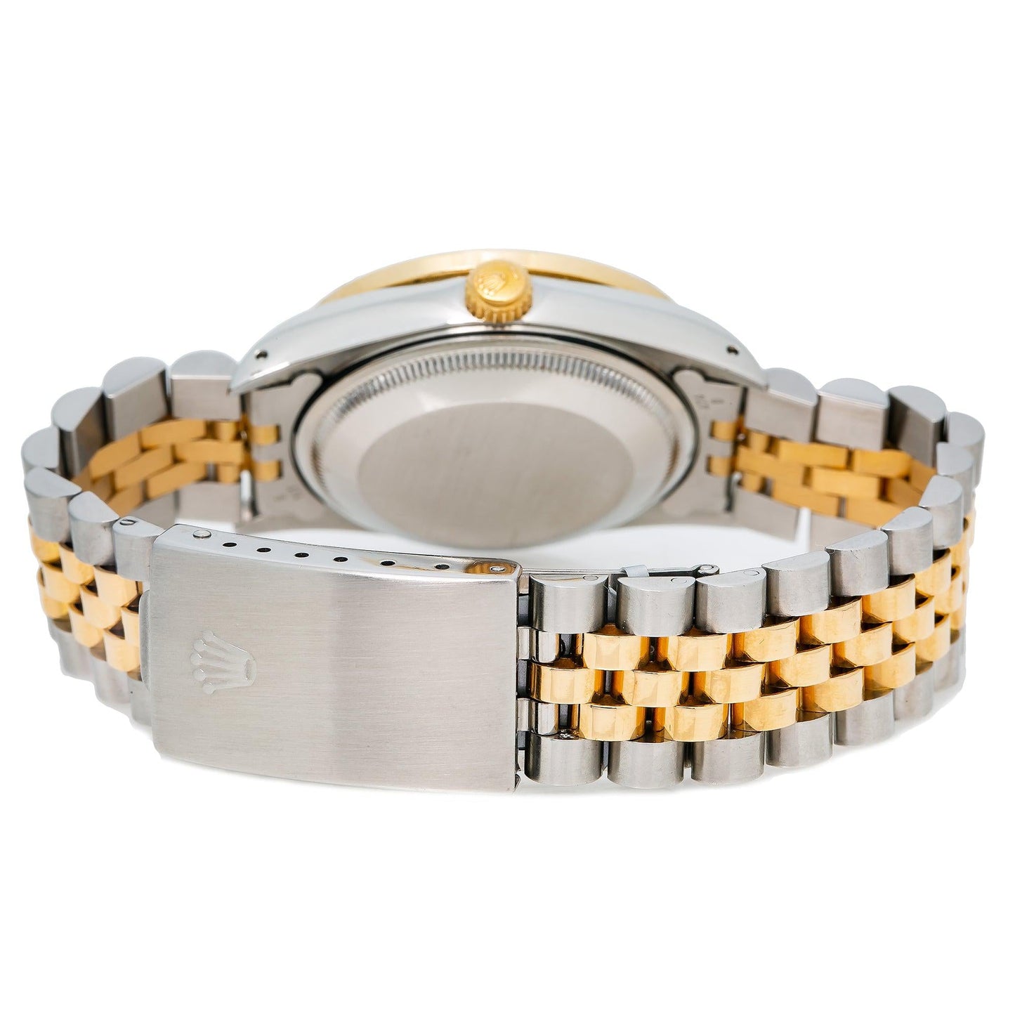 Rolex Oyster Perpetual Date 15203 34MM Silver Diamond Dial With Two Tone Jubilee Bracelet