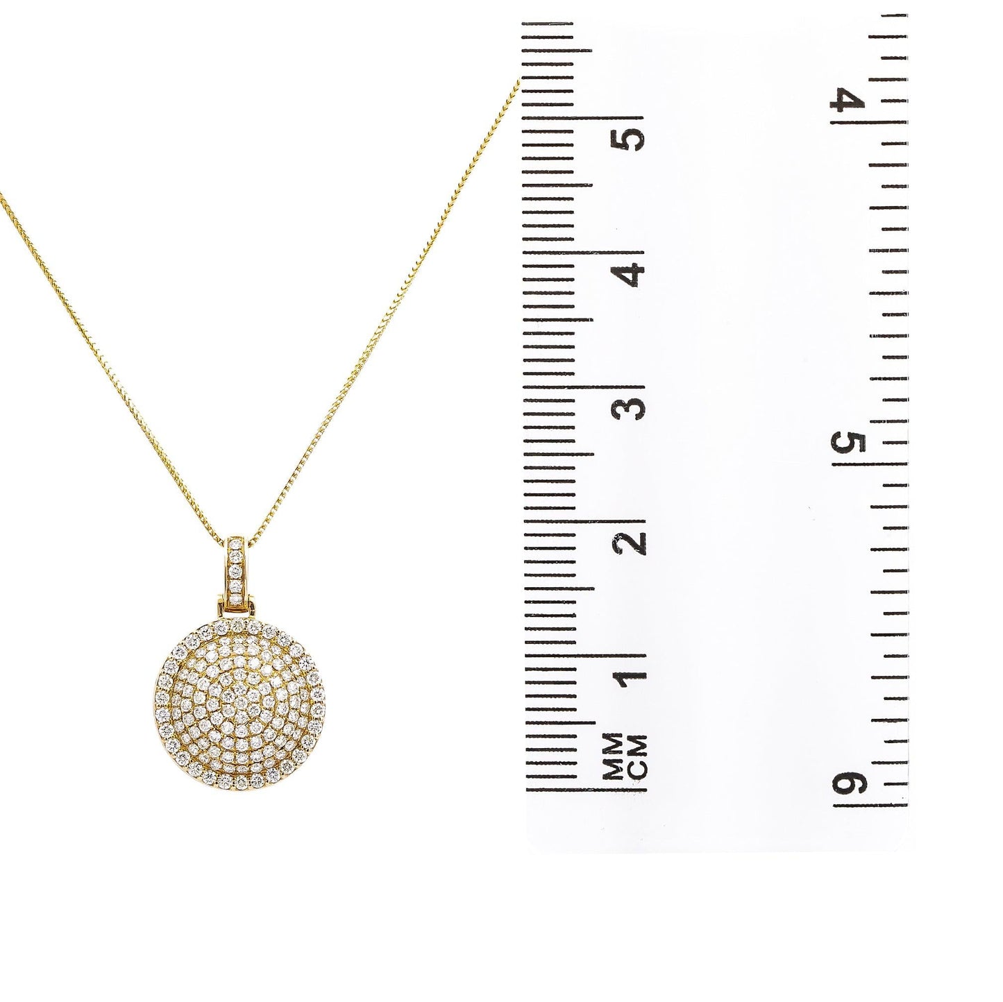 14k Yellow Gold Pendant with 1.8 Ct Diamonds