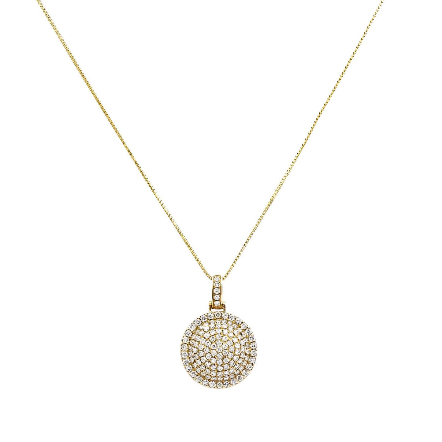 14k Yellow Gold Pendant with 1.8 Ct Diamonds