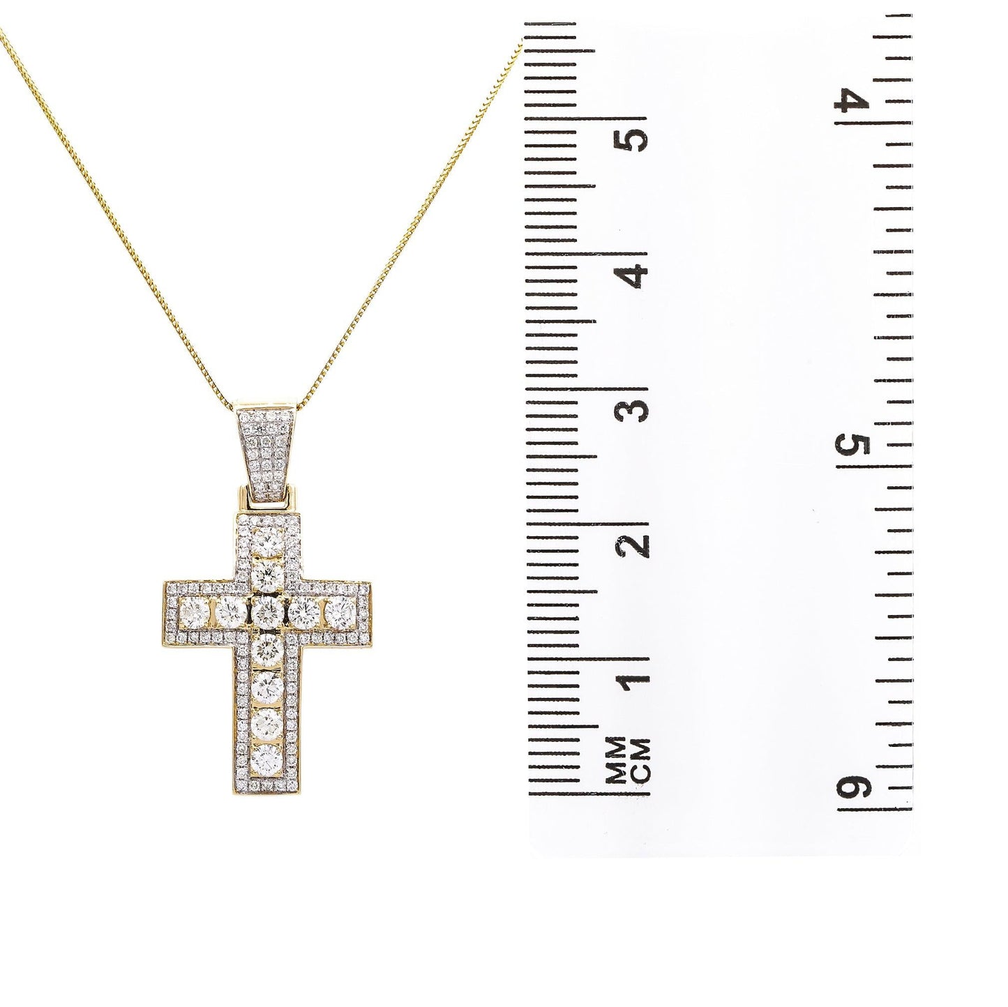 14k Yellow Gold Pendant with 3.9 Ct Diamonds