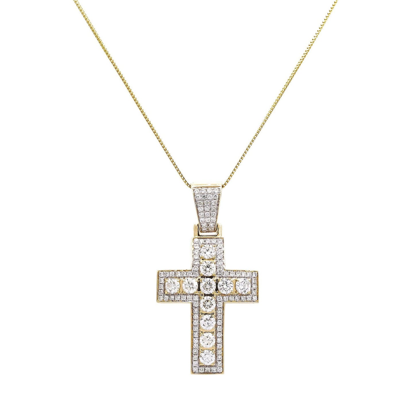 14k Yellow Gold Pendant with 3.9 Ct Diamonds