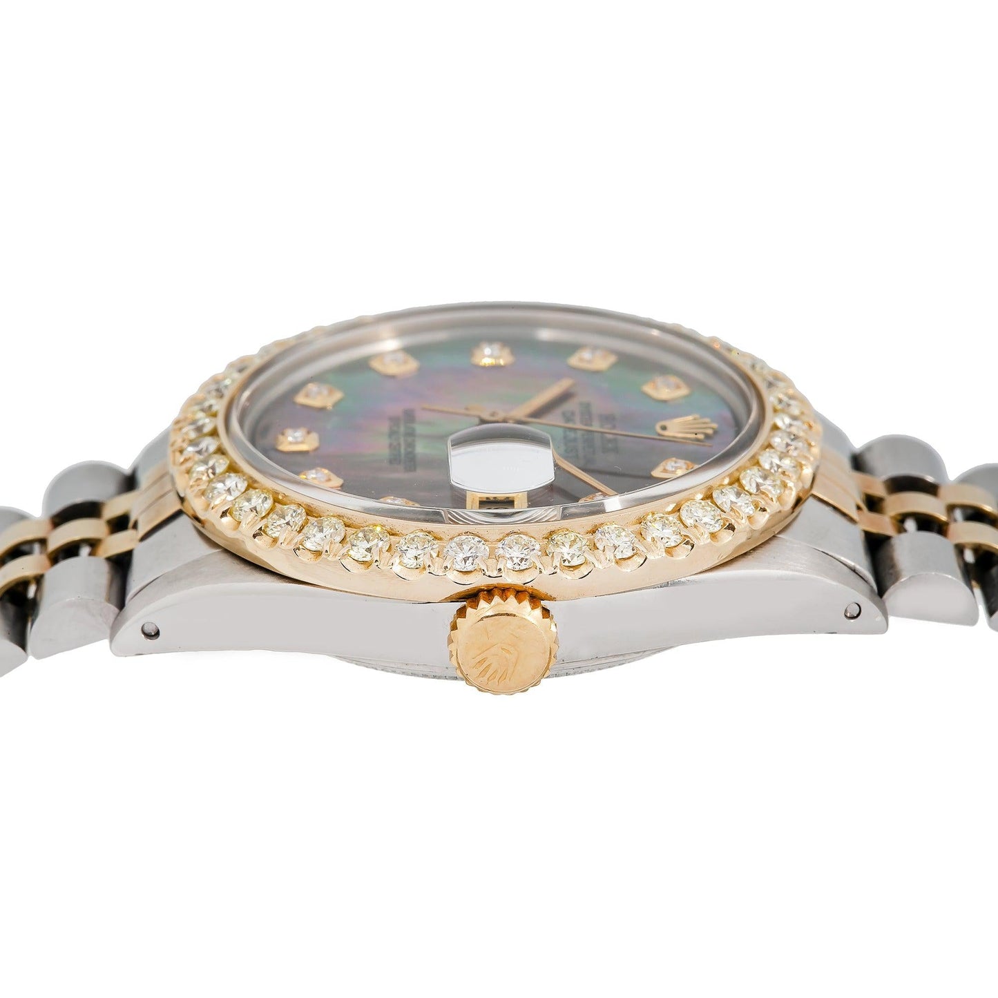 Rolex Datejust 1603 36MM Pink and Green Diamond Dial With 1.30 CT Diamonds
