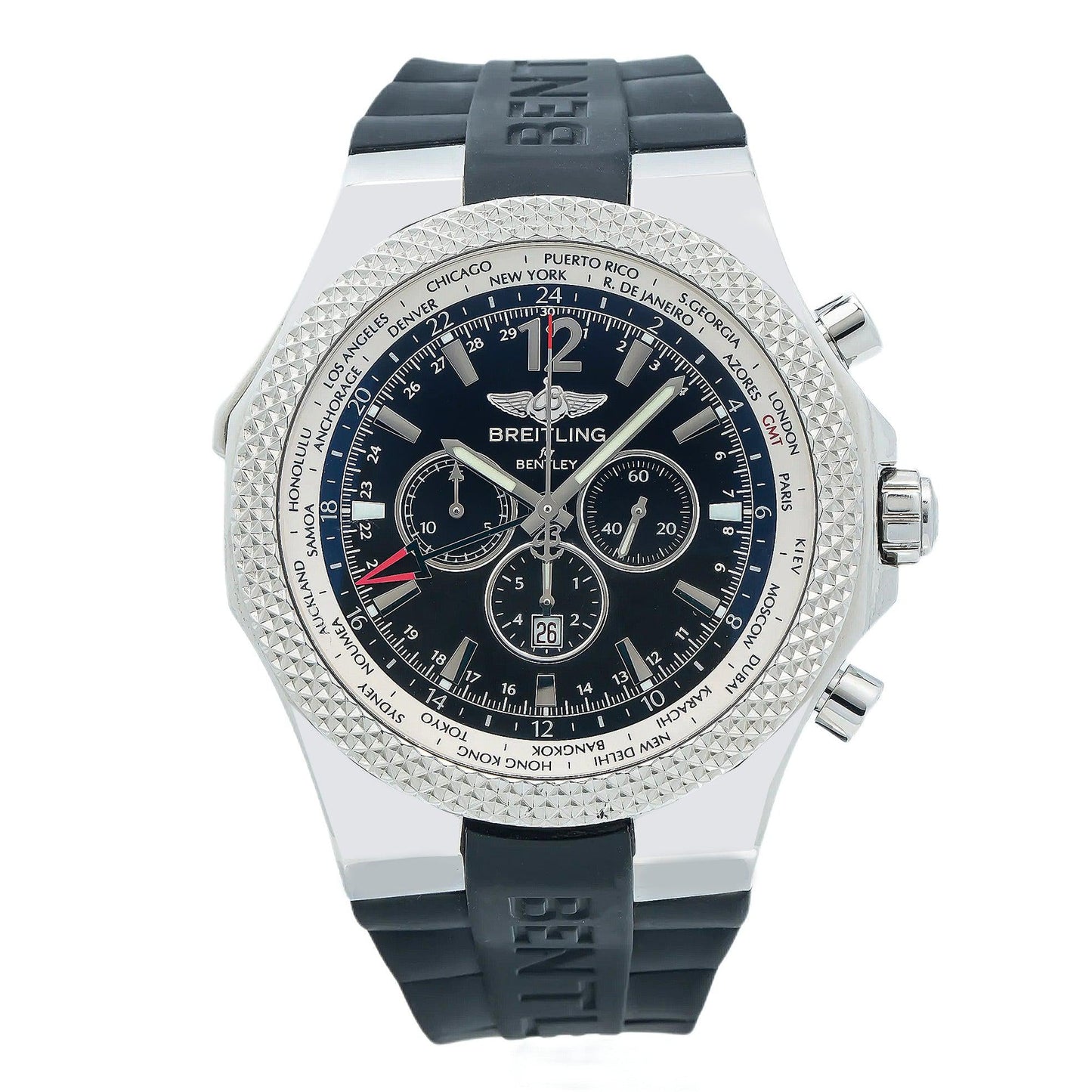 Breitling Bentley A47362 49MM Black Dial With Rubber Bracelet