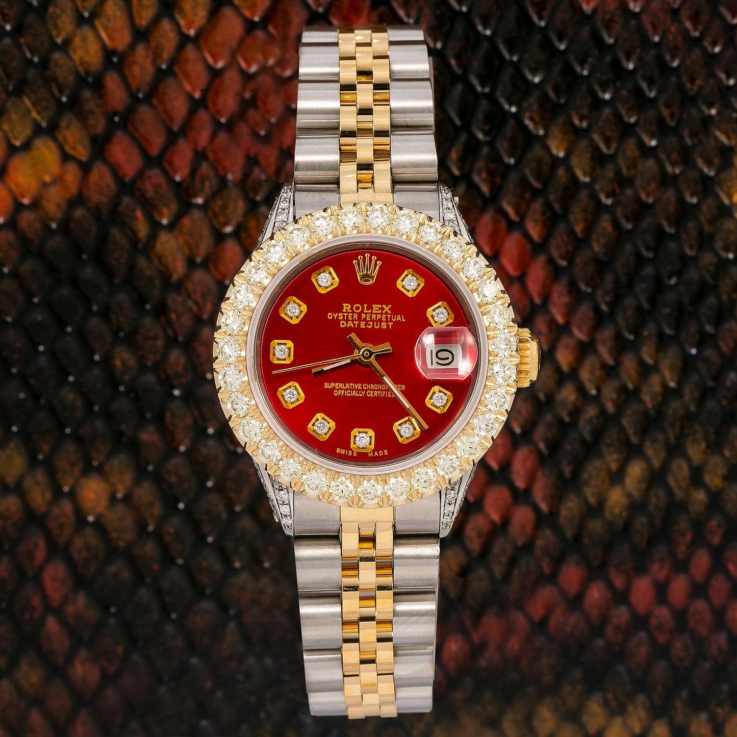 Rolex Datejust 6916 26MM Red Diamond With 2.25 CT Diamonds