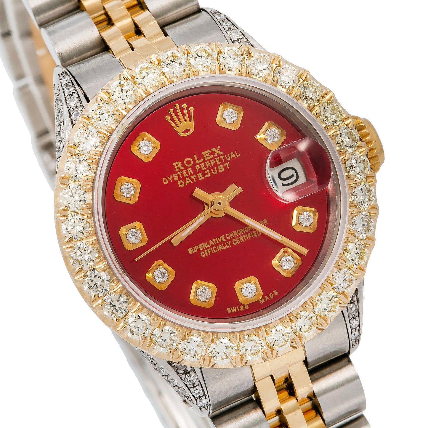Rolex Datejust 6916 26MM Red Diamond With 2.25 CT Diamonds