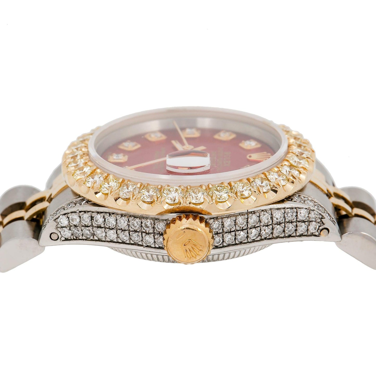 Rolex Datejust 6916 26MM Red Diamond With 2.25 CT Diamonds