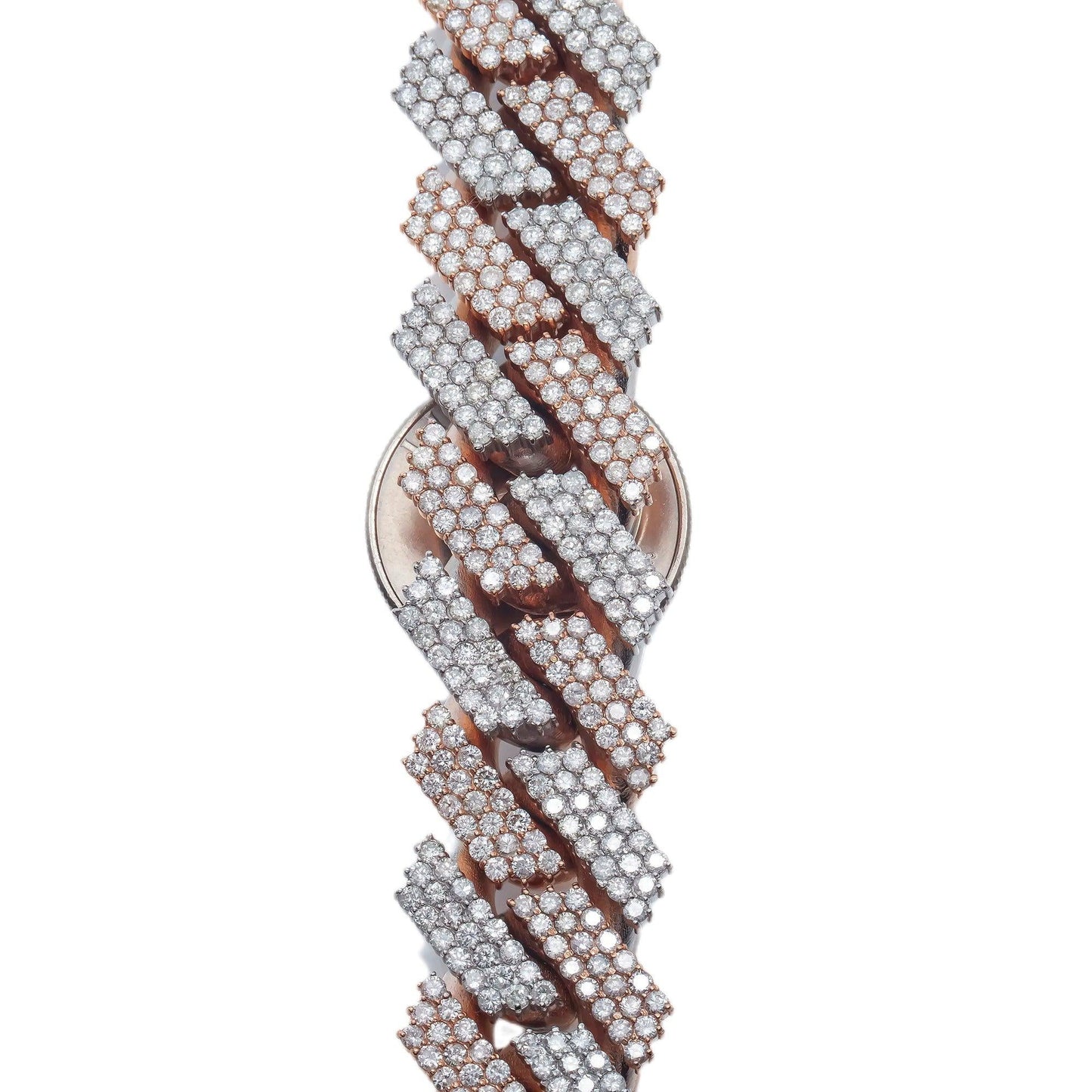 14K GOLD DIAMOND TWO TONE 22"/20MM CUBAN LINK CHAIN 55.50 CT
