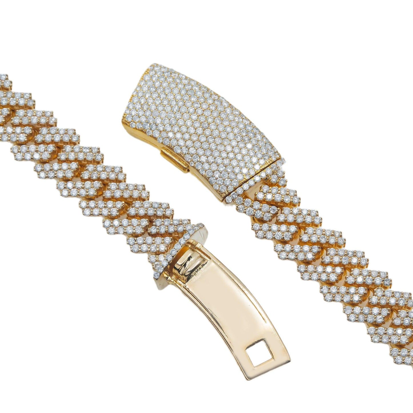 10K YELLOW GOLD DIAMOND 22"/12MM CUBAN LINK CHAIN 23.54 CT