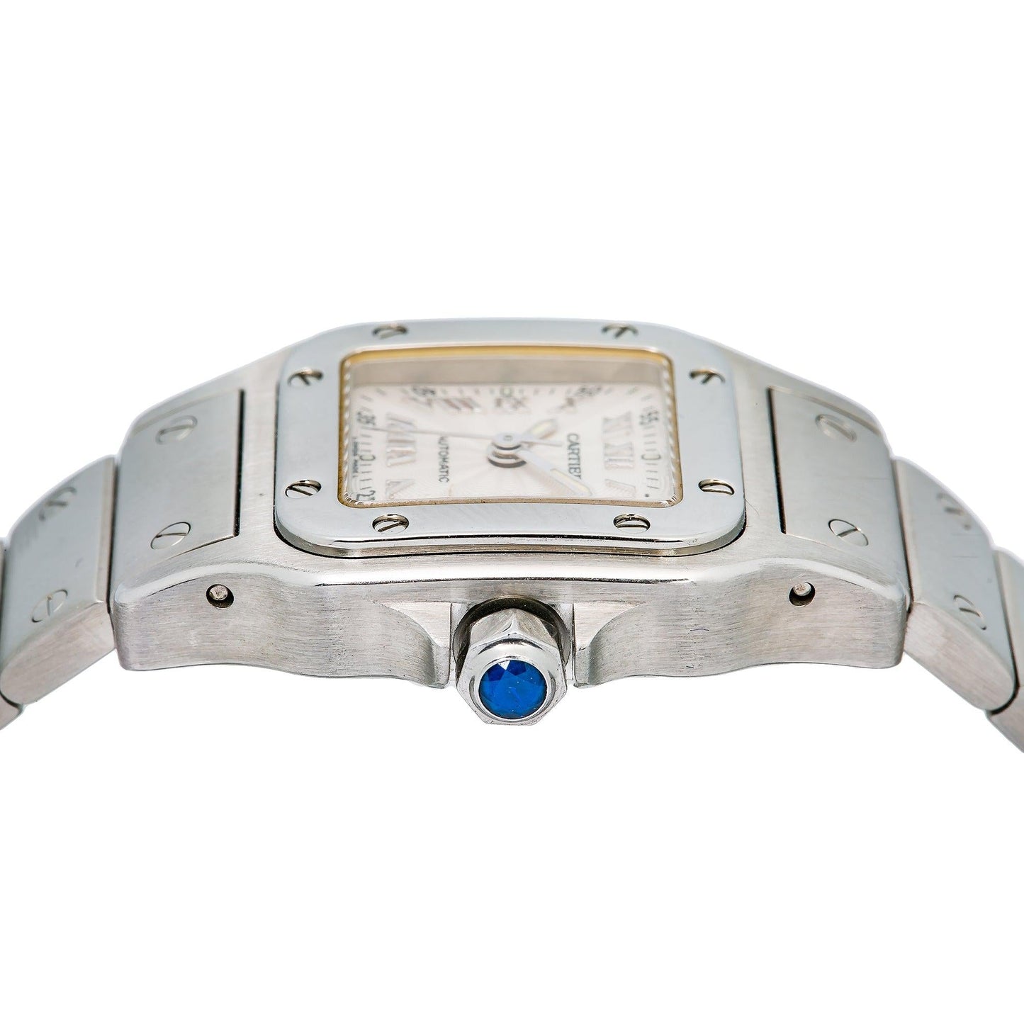 Cartier Santos Galbée 2423 24MM White Dial With Stainless Steel Bracelet