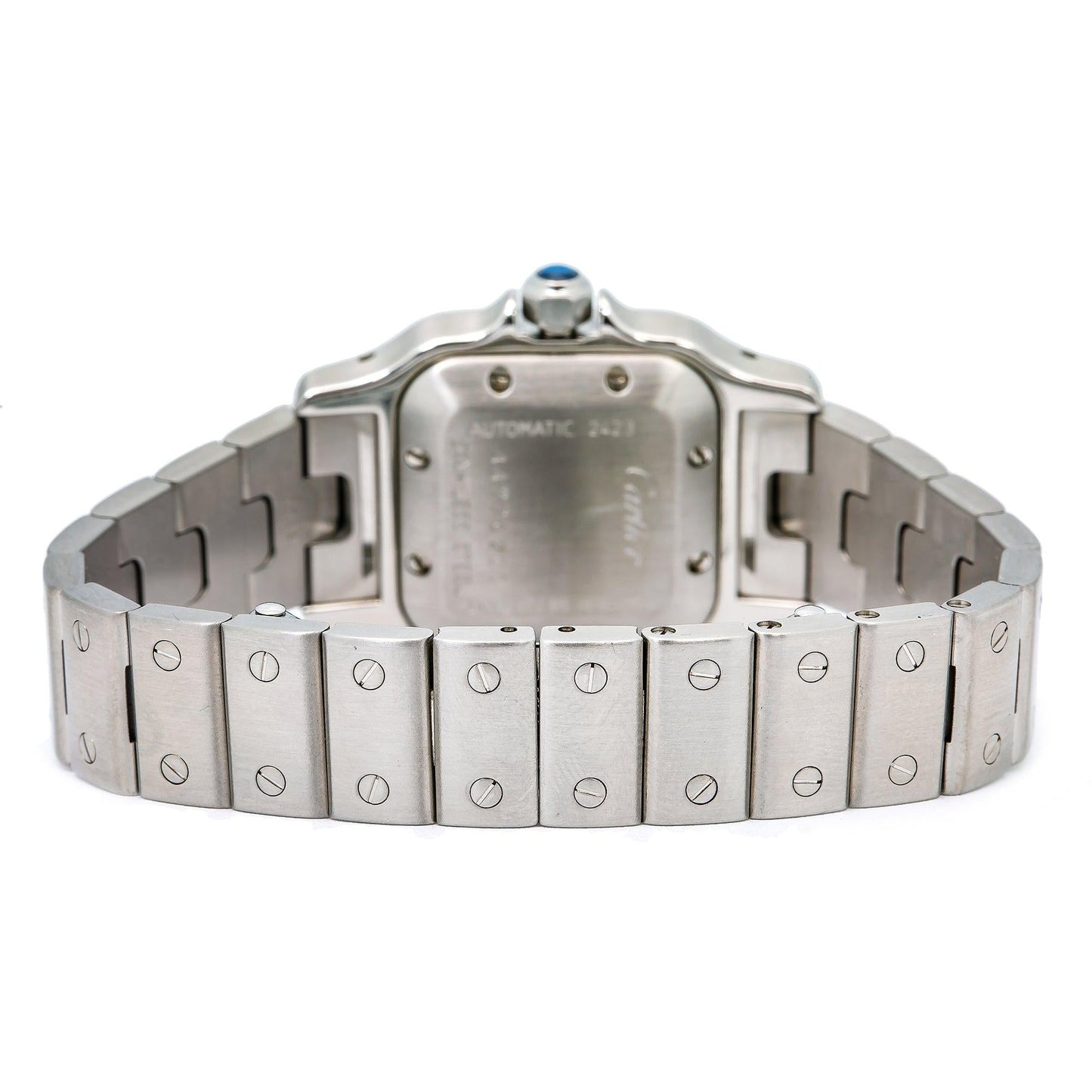 Cartier Santos Galbée 2423 24MM White Dial With Stainless Steel Bracelet