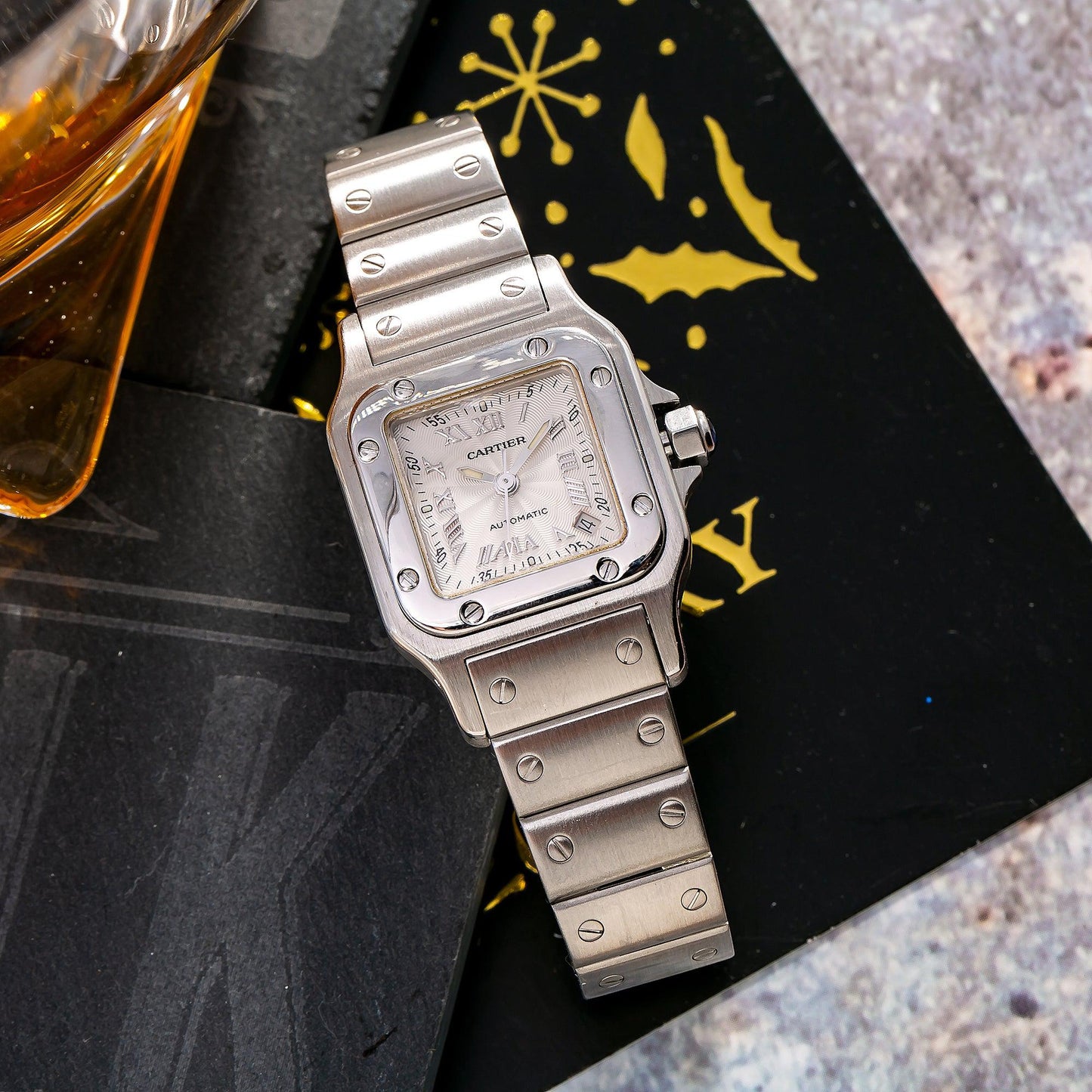 Cartier Santos Galbée 2423 24MM White Dial With Stainless Steel Bracelet