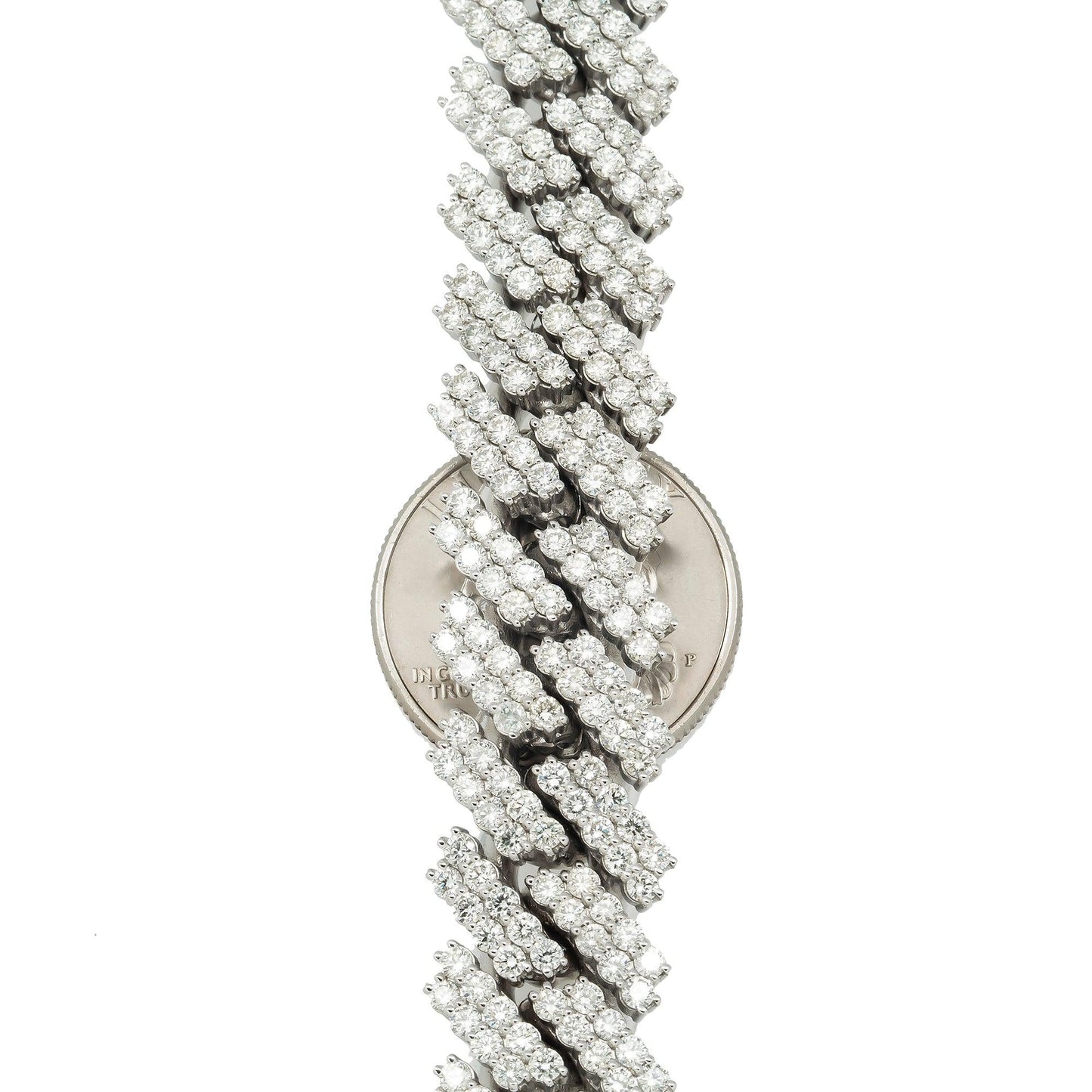 10K GOLD DIAMOND 20"/15MM PRONG CUBAN LINK CHAIN 46.35 CT