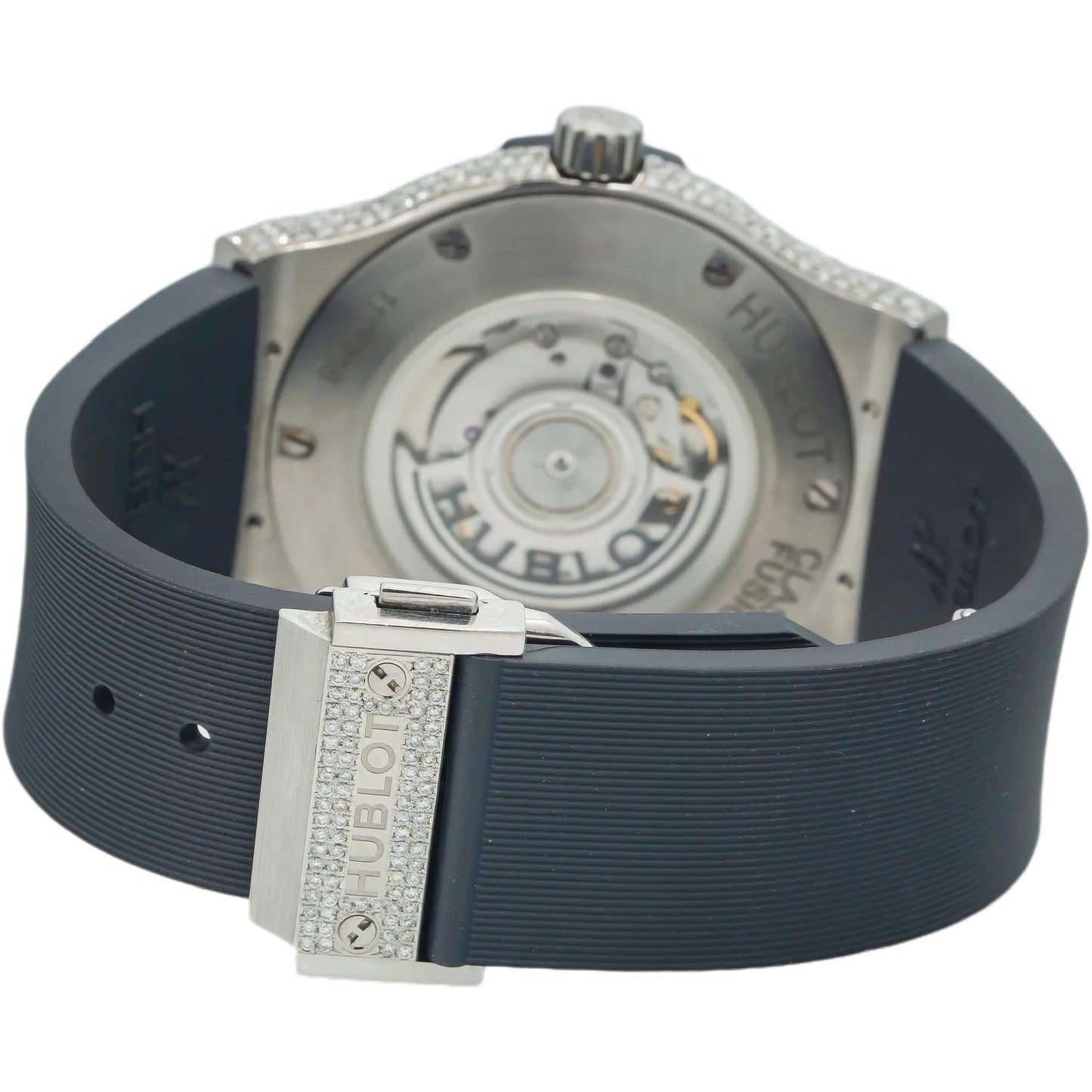 Hublot Classic Fusion Titanium Opalin 581.NX.2611.RX 33MM Diamond Dial With 11.25 CT Diamonds