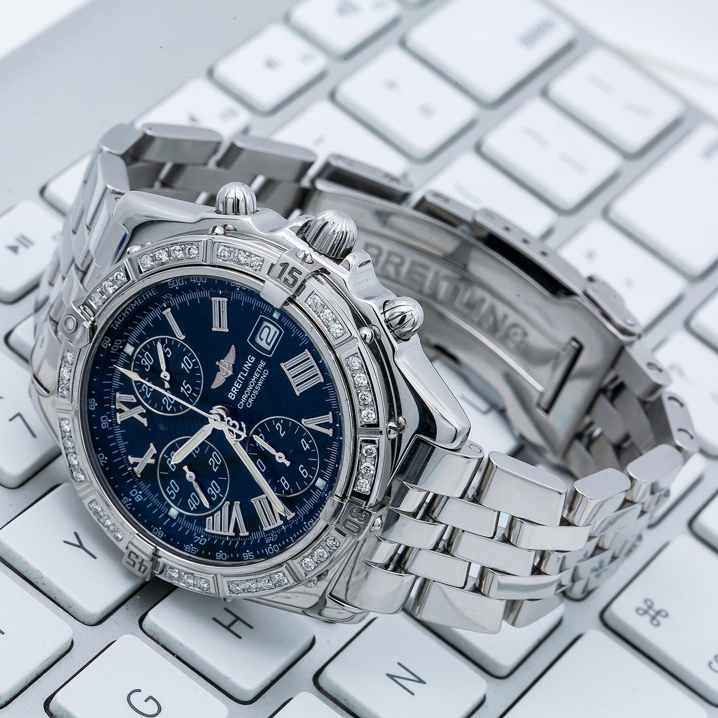 Breitling Crosswind Racing A13355 44MM Black Dial With Stainless Steel Bracelet