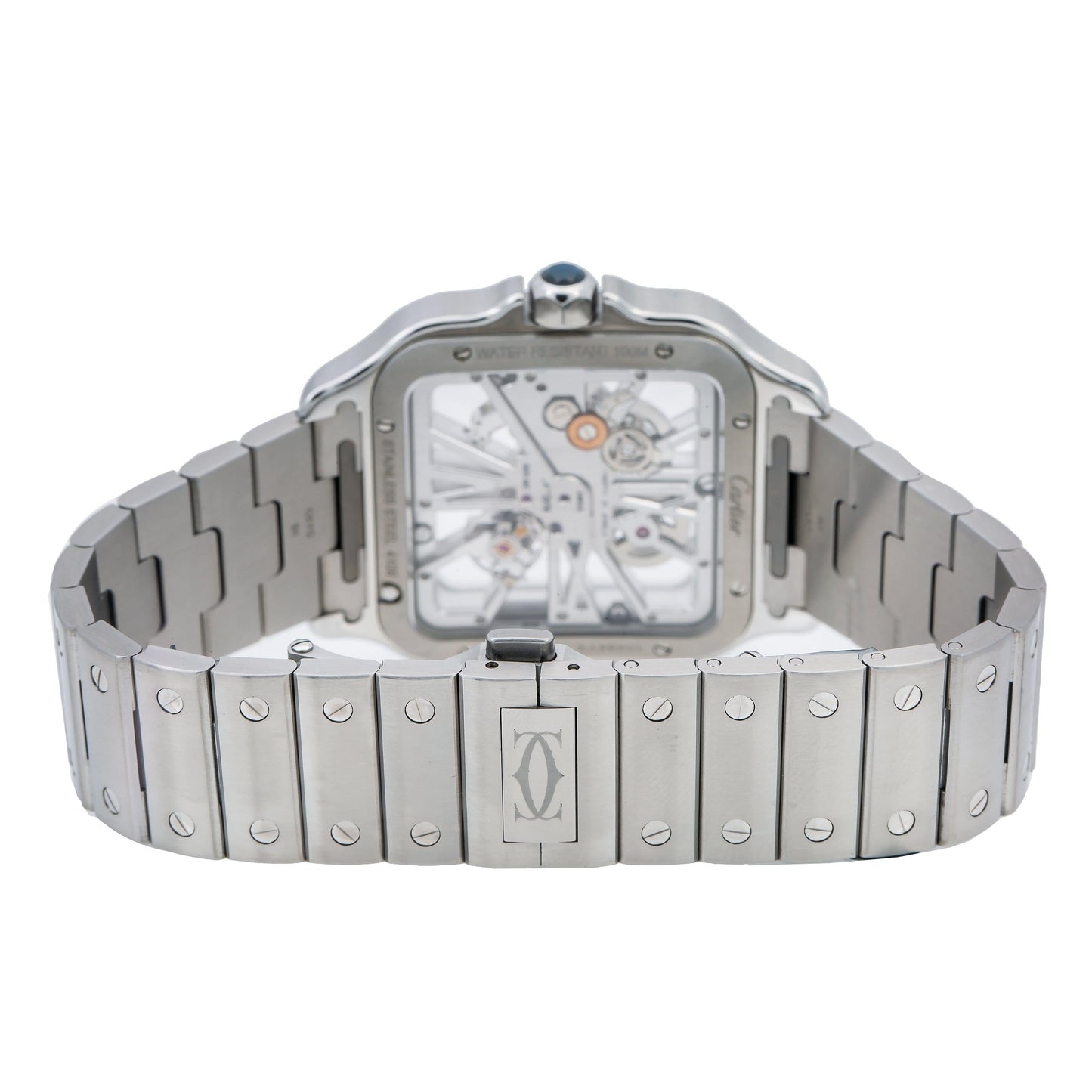 Cartier Santos WHSA0015 39.8MM White Dial With Stainless Steel Bracelet