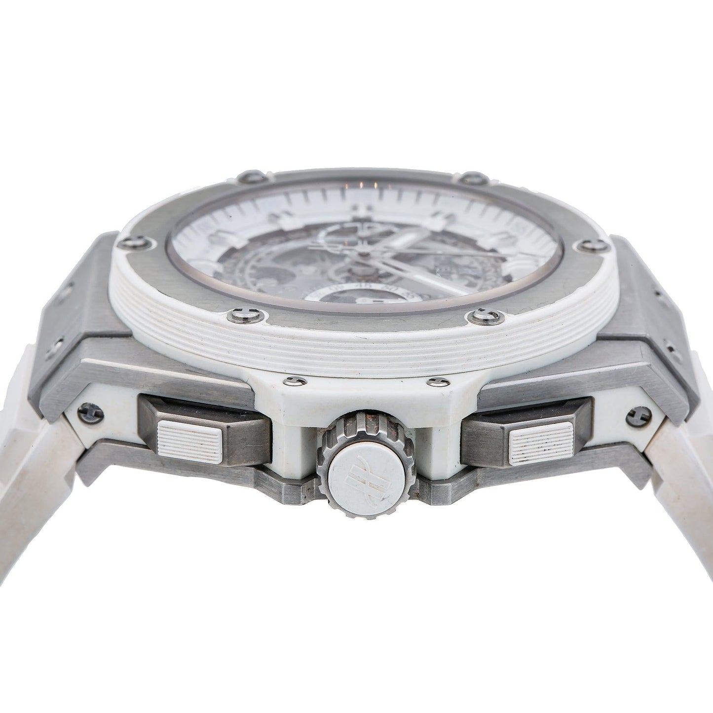Hublot King Power 701.NE.0127 48MM Transparent Dial With Rubber Bracelet