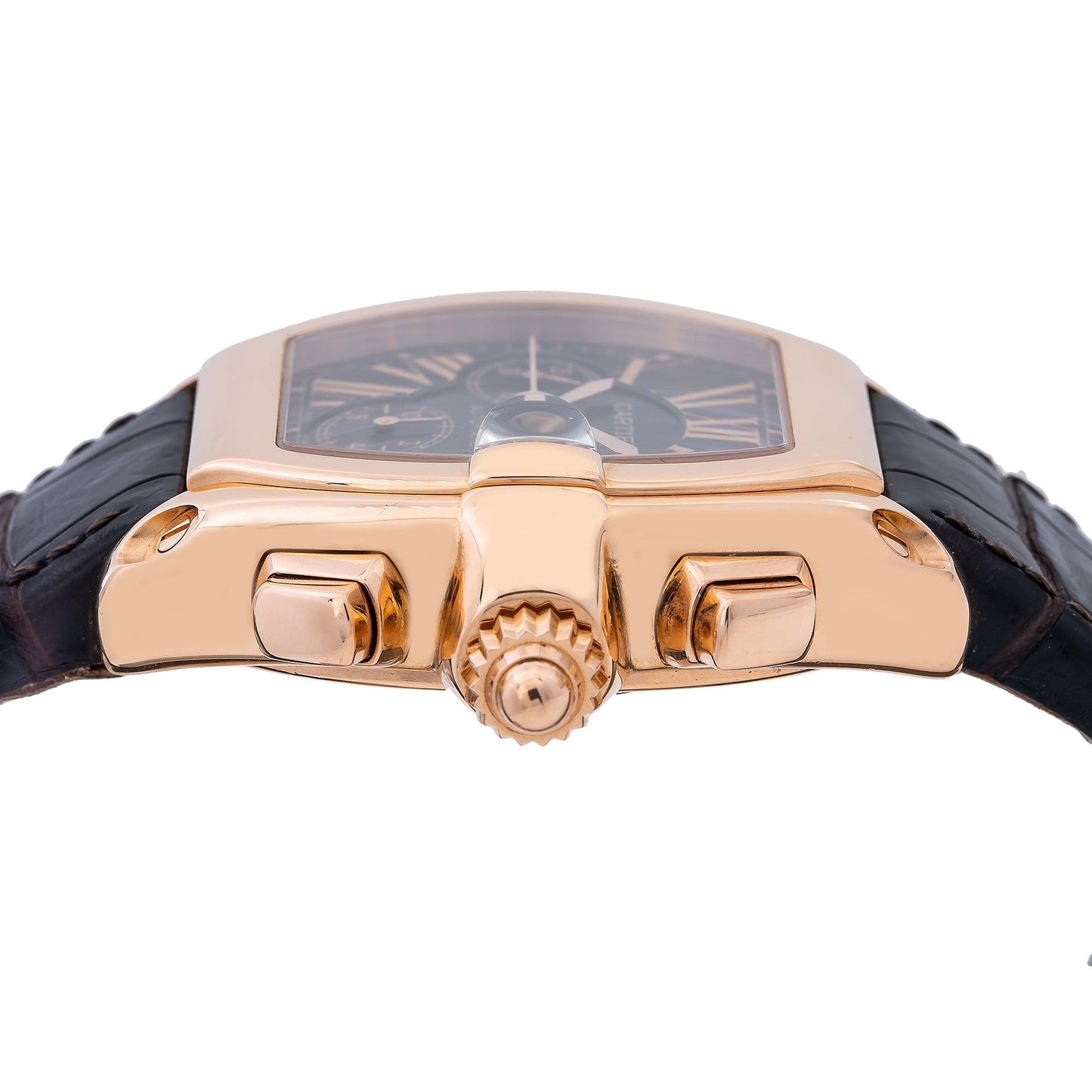 Cartier Roadster W62042Y4 43MM Brown Dial With Leather Bracelet