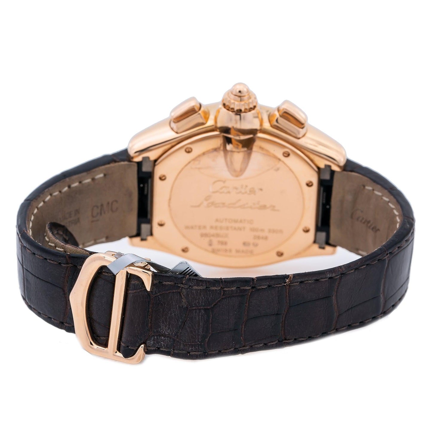 Cartier Roadster W62042Y4 43MM Brown Dial With Leather Bracelet