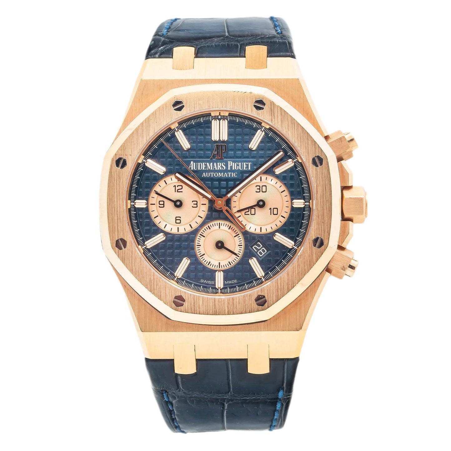 Audemars Piguet Royal Oak Chronograph 26331OR 41MM Blue Dial With Leather Bracelet