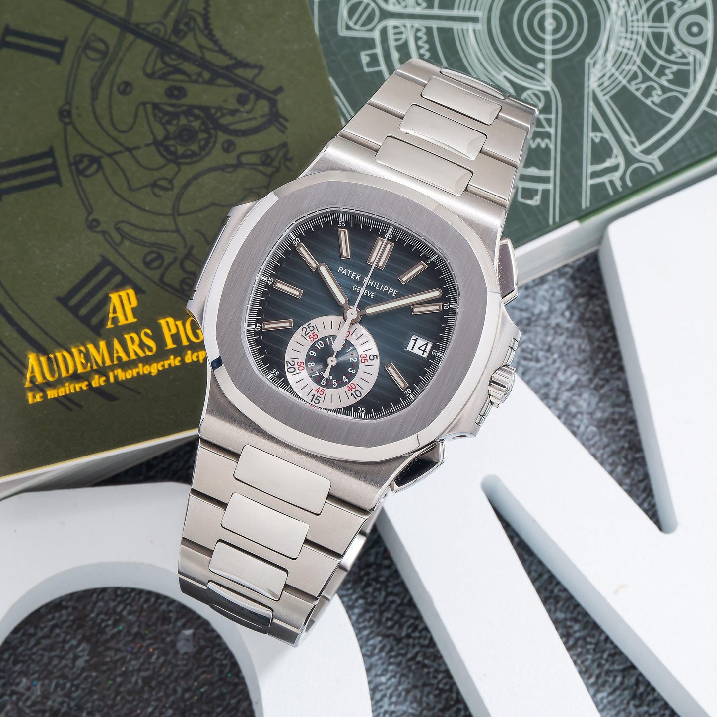 Patek Philippe Nautilus 5980/1A 44MM Blue Dial With Stainless Steel Bracelet