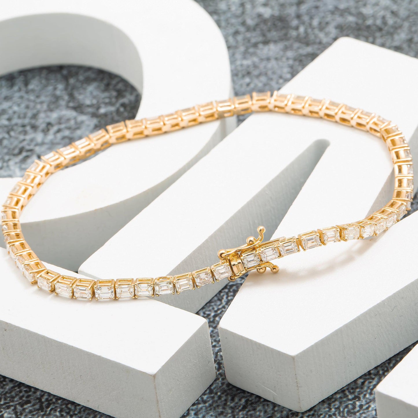 14K GOLD TENNIS BRACELET 4.46 CT DIAMONDS