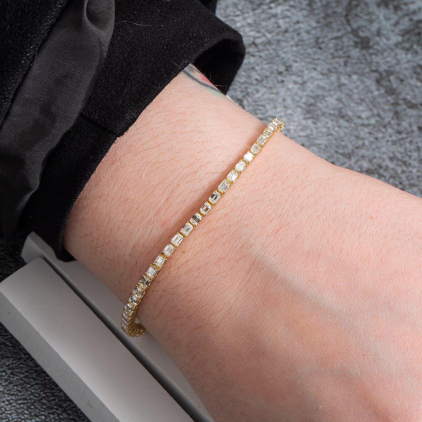 14K GOLD TENNIS BRACELET 4.46 CT DIAMONDS