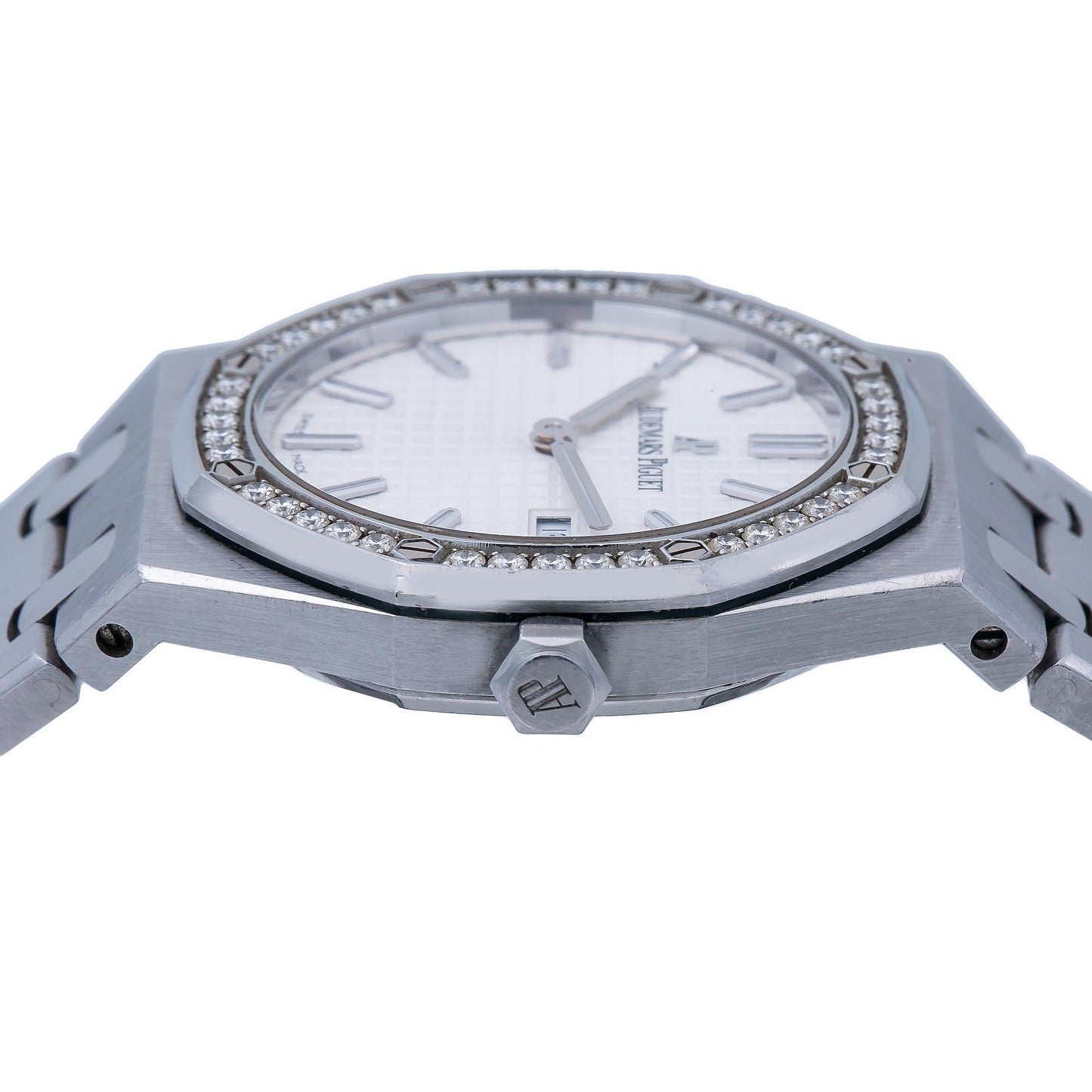 Audemars Piguet Royal Oak Lady 33MM White Dial And Factory Diamond Bezel