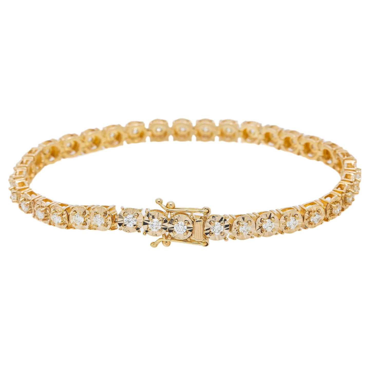 14K GOLD TENNIS BRACELET 2.03 CT DIAMONDS