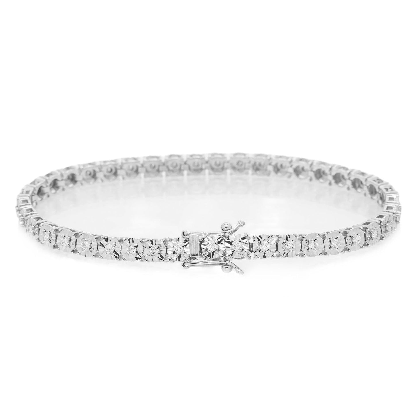 14K GOLD TENNIS BRACELET 1.05 CT DIAMONDS