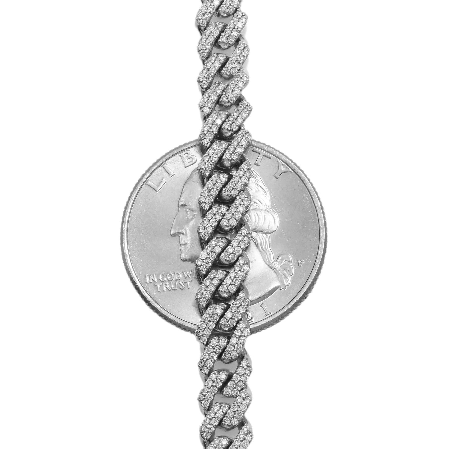 14K GOLD DIAMOND 20"/6MM CUBAN LINK CHAIN 8.10 CT