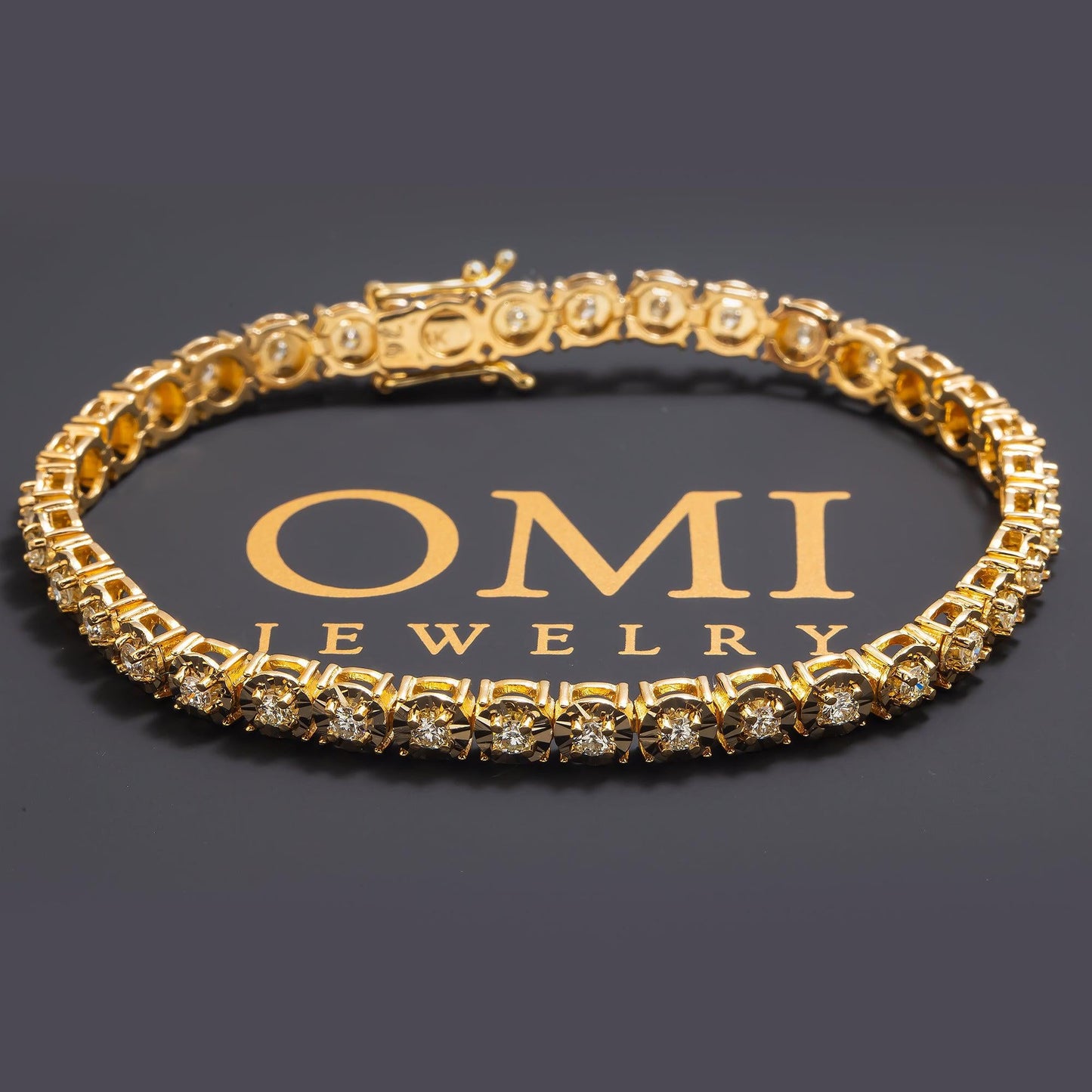 14K GOLD TENNIS BRACELET 2.03 CT DIAMONDS